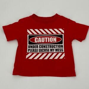 Place Caution construction t-shirt 6-9 months